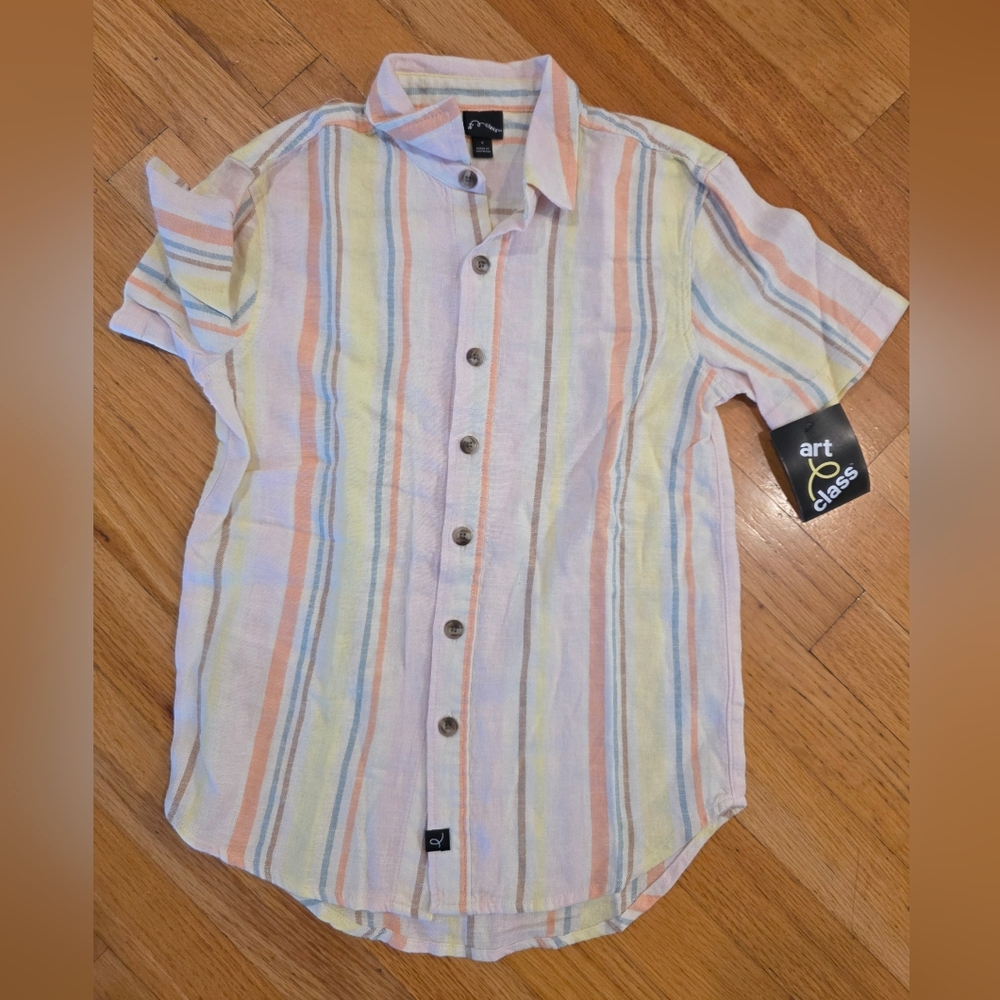 Art Class Girls Button Down Short Sleeve